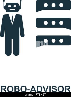 Robo-Advisor Symbol. Kreative element Design von fintech Technologie icons Collection. Pixel Perfect Robo-Advisor Symbol für Web Design, Apps, Software Stockfoto
