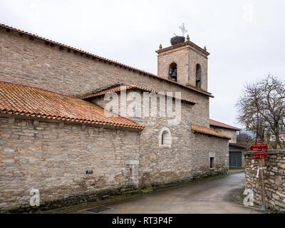 Kirche von Nanclares de Oca, Alava, Baskenland, Spanien Stockfoto