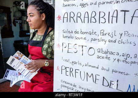 Cartagena Kolumbien,Zentrum,Zentrum,Getsemani,La Rumba,Restaurant Restaurants Essen Essen Essen Essen gehen Cafe Cafés Bistro,Hispanic Latino Ethnische Immig Stockfoto