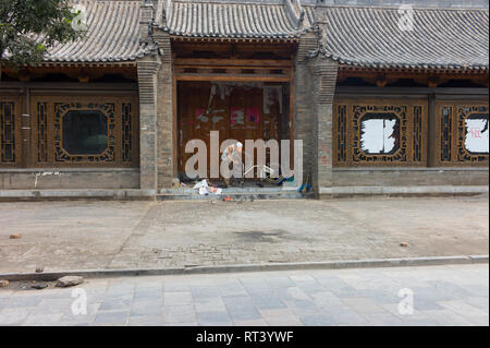 Fahrrad Reparatur in Pingyao, China Stockfoto