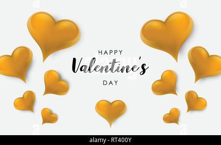 Leere Hintergrund mit Herzen verziert. Vector Illustration Stock Vektor