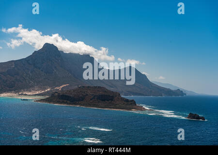 Blick von der Festung Gramvousa Stockfoto