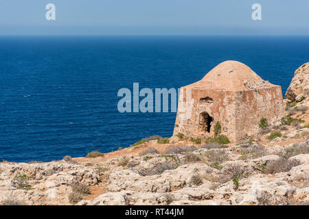 Ruine der osmanischen Gebäude auf Gramvousa Stockfoto