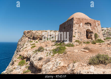 Ruine der osmanischen Gebäude auf Gramvousa Stockfoto