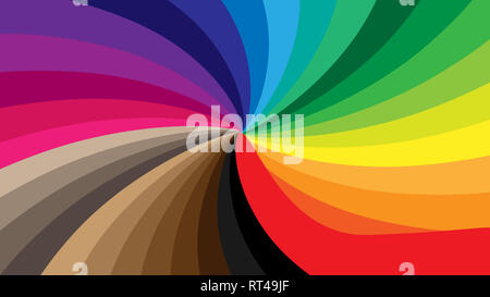 Zusammenfassung Hintergrund in Form einer wirbelnde Spirale der alle Farben des Regenbogens Stockfoto