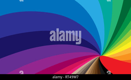 Zusammenfassung Hintergrund in Form einer wirbelnde Spirale der alle Farben des Regenbogens Stockfoto