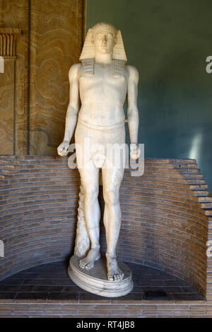 Statue von antinous (c 111-130 AD), Bithynian griechische Jugend & Liebling der Römischen Kaiser Hadrian, Ägyptisches Museum Vatikanische Museen Stockfoto