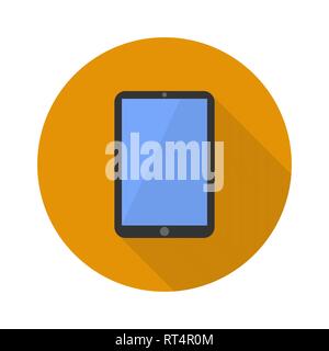 Das Symbol Telefon mit Schatten. Flache Zeichen Stock Vektor