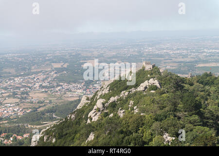 Castelo Dos Mouros, eine portugiesische Burg in Sintra, Portugal Stockfoto