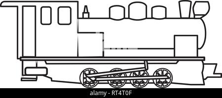 Alte Dampflok Stock Vektor