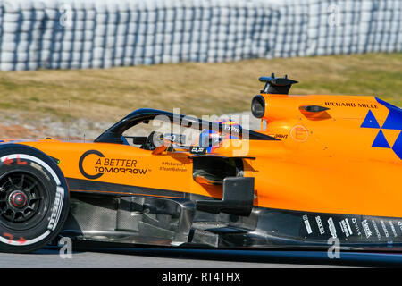 Circuit de Barcelona-Catalunya Spanien, 18.2.2019, Motorsport: Formel 1 Winter Prüfung - - - Carlos Sainz jun. (ESP), McLaren MCL 34 Stockfoto