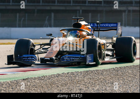 Circuit de Barcelona-Catalunya Spanien, 18.2.2019, Motorsport: Formel 1 Winter Prüfung - - - Carlos Sainz jun. (ESP), McLaren MCL 34 Stockfoto
