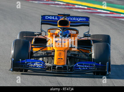 Circuit de Barcelona-Catalunya Spanien, 18.2.2019, Motorsport: Formel 1 Winter Prüfung - - - Carlos Sainz jun. (ESP), McLaren MCL 34 Stockfoto