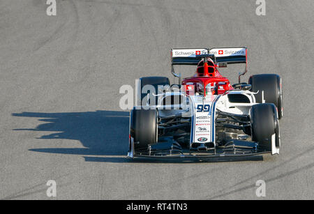 Circuit de Barcelona-Catalunya Spanien, 19.2.2019, Motorsport: Formel 1 Winter Prüfung - - - Antonio Giovinazzi (ITA), Alfa Romeo C 38 Stockfoto