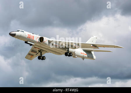 Eine People's Liberation Army Air Force Xian H-6 K strategischer Bomber Flugzeug. Stockfoto