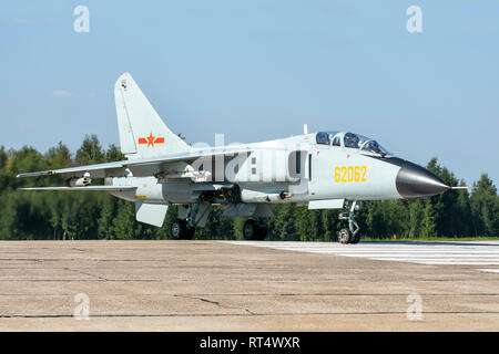 Eine People's Liberation Army Air Force Xian JH-7A Jagdbomber Ebene. Stockfoto