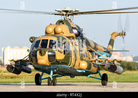 Ein Kasachstan Air Defence Forces Mi-171 Sh Hubschrauber. Stockfoto