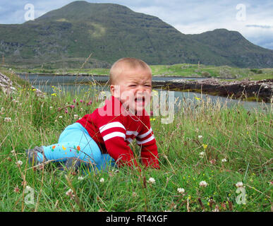 Weiche gefilterten Bilder, Frage neue Style, coole kleine Mann Stockfoto