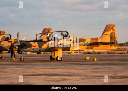 Die Embraer EMB 312 Tucano durch die islamische Revolutionary Guard Corps verwendet. Stockfoto