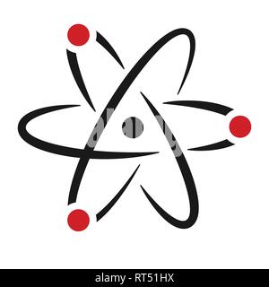Atom zeichen Symbol. Wissenschaft Symbol isoliert für Design Stock Vektor