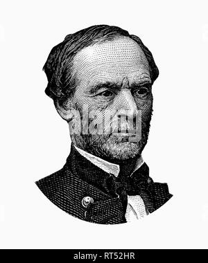 Amerikanischer Bürgerkrieg, Grafik von General William Tecumseh Sherman. Stockfoto