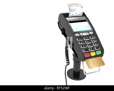 3D-Render von pos-terminal Stockfoto