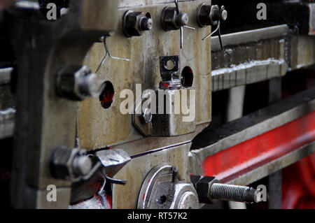 Retro Dampflok räder Mechanismus Stockfoto