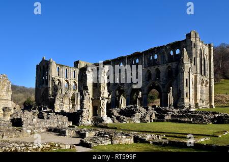 Rievaulx Abbey Church Ruinen. Stockfoto