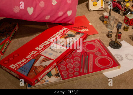 Ein spirograph Zeichnen, York Castle Museum, York, Yorkshire, Großbritannien. Stockfoto