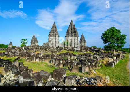 Indonesien, Java, Prambanan Tempel Komplex Stockfoto