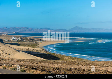 Spanien, Kanarische Inseln, Fuerteventura, Lagune auf Risco Strand Stockfoto