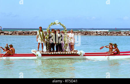 Honolulu, Hawaii, 20. Juli 1999 Erster Tag der Dreharbeiten "BayWatch Hawaii. Hintergrund Extras auf dem Set von "Baywatch Hawaii" Stockfoto