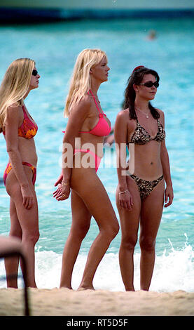 Honolulu, Hawaii, 20. Juli 1999 Erster Tag der Dreharbeiten "BayWatch Hawaii. Hintergrund Extras auf dem Set von "Baywatch Hawaii" Stockfoto