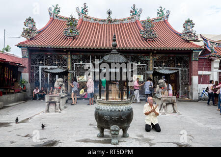George Town, Penang, Malaysia. Tempel der Göttin der Gnade, Kuan Yin Teng, Kong Hock Keong. Stockfoto