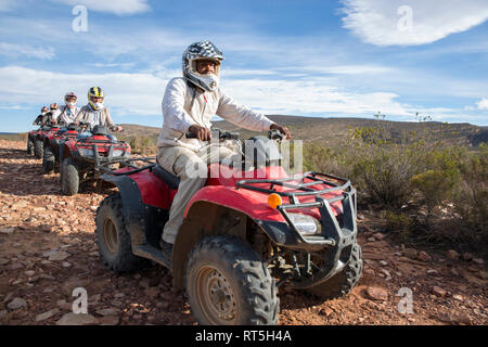 Gruppe von Menschen quad fahren in Südafrika Stockfoto