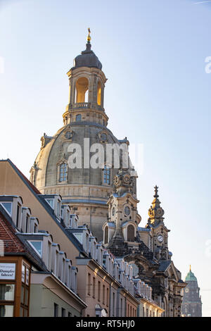 Deutschland, Dresden, Blick auf die Kuppel der Frauenkirche Stockfoto