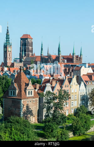 Polen, Danzig, Blick über die Altstadt Stockfoto