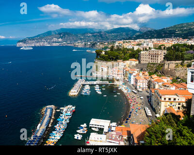 Italien, Kampanien, Amalfiküste und Sorrent, Bleu Village, Marina Piccola Stockfoto