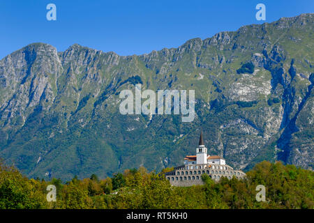 Slowenien, Soca Tal, in der Nähe von Kobarid, die Kirche von St. Anton Stockfoto