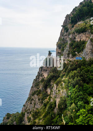Italien, Kampanien, Golf von Salerno, Sorrent, Amalfiküste, Positano, Klippe Küste, Tordigliano Belvedere Stockfoto