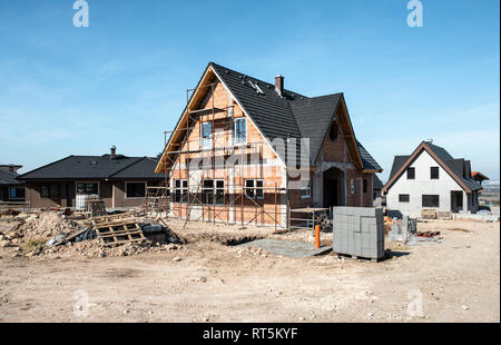 Bulgarien, Plovdiv, Einfamilienhaus im Bau Stockfoto