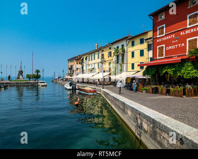 Italien, Venetien, Gardasee, Lazise, einer alten Stadt am Meer Stockfoto