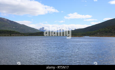 Lapataia bucht Landschaft, Tierra del Fuego National Park, Argentinien. Argentinische Sehenswürdigkeit Stockfoto