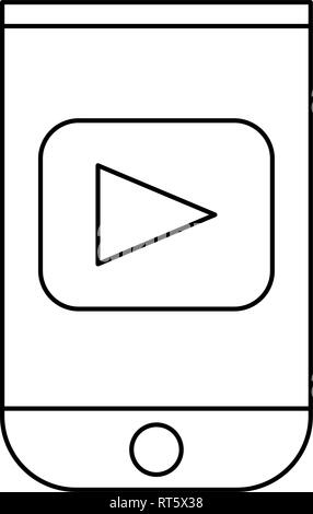 Mobile video Button online Bildung Schule Vector Illustration Stock Vektor