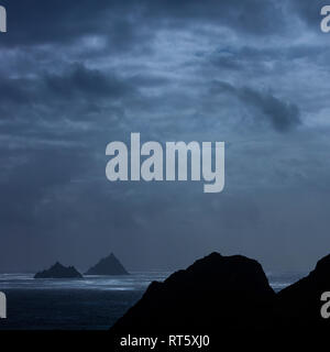 Skellig Inseln, Puffin Island, County Kerry, Irland, Europa Stockfoto