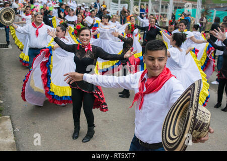 Donmatias, Antioquia: Karneval "onmatias Somos todos' Stockfoto