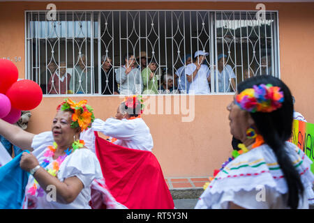 Donmatias, Antioquia: Karneval "onmatias Somos todos' Stockfoto