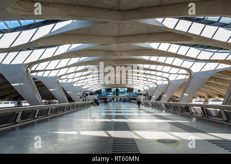 Lyon Saint Exupery Bahnhof Stockfoto