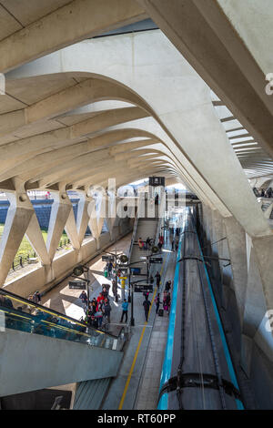 Lyon Saint Exupery Bahnhof Stockfoto