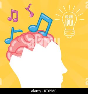 Gehirn Idee Kreativität Stock Vektor